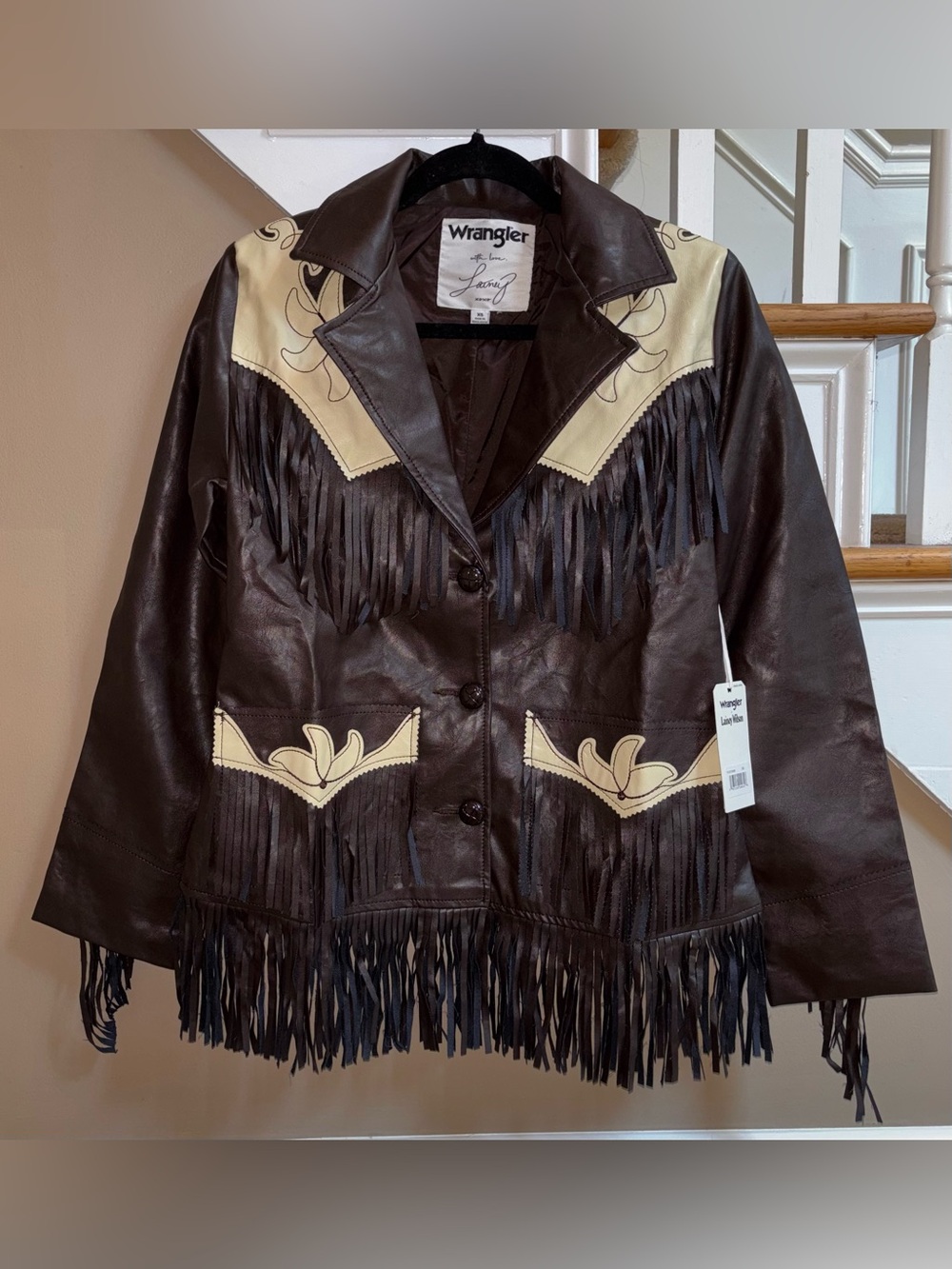 Wrangler x Lainey Wilson Western Cowgirl Fringe Jacket size XS NWT